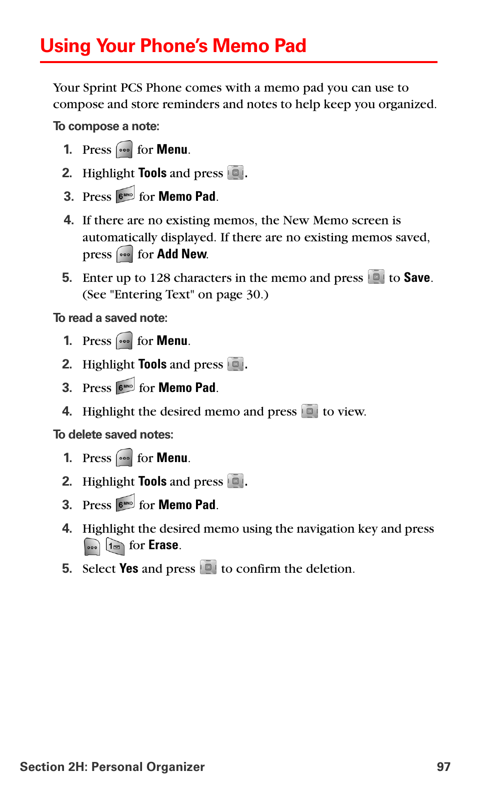 Using your phone’s memo pad | Samsung SPH-A700BSSXAR User Manual | Page 105 / 222