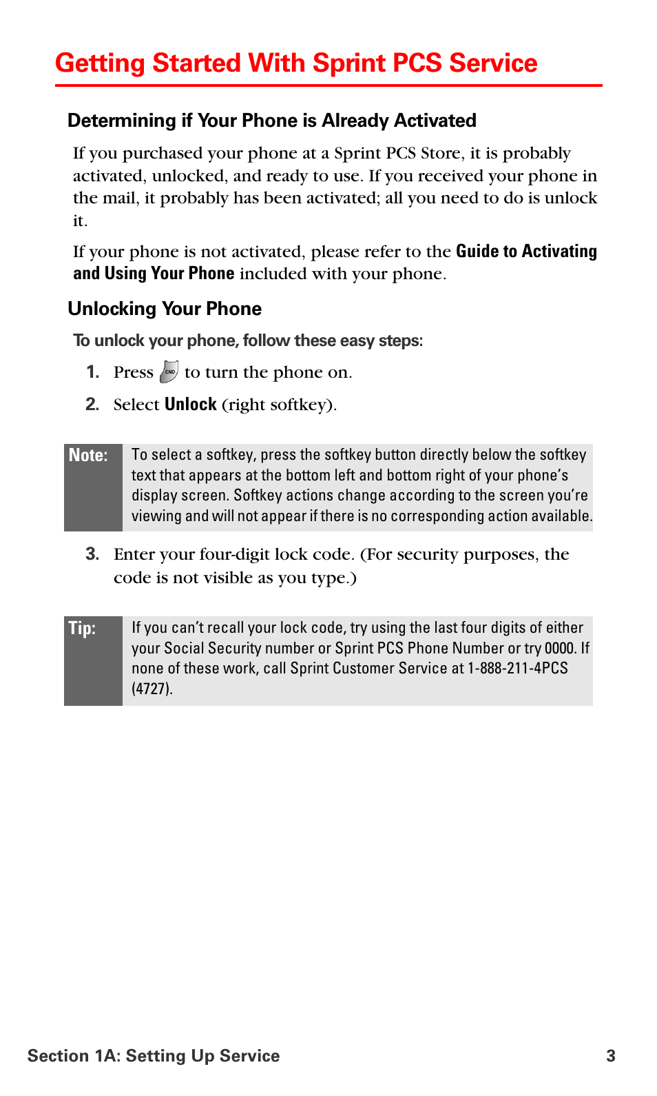 Getting started with sprint pcs service | Samsung SPH-A700BSSXAR User Manual | Page 11 / 222