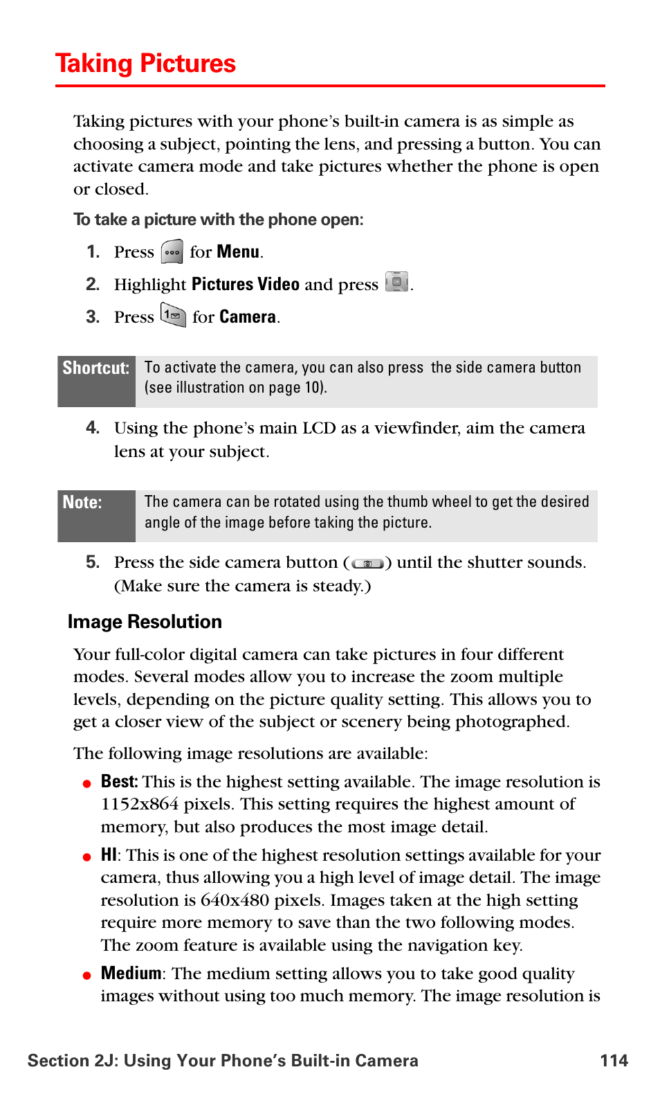 Taking pictures | Samsung SPH-A700BSSXAR User Manual | Page 122 / 222