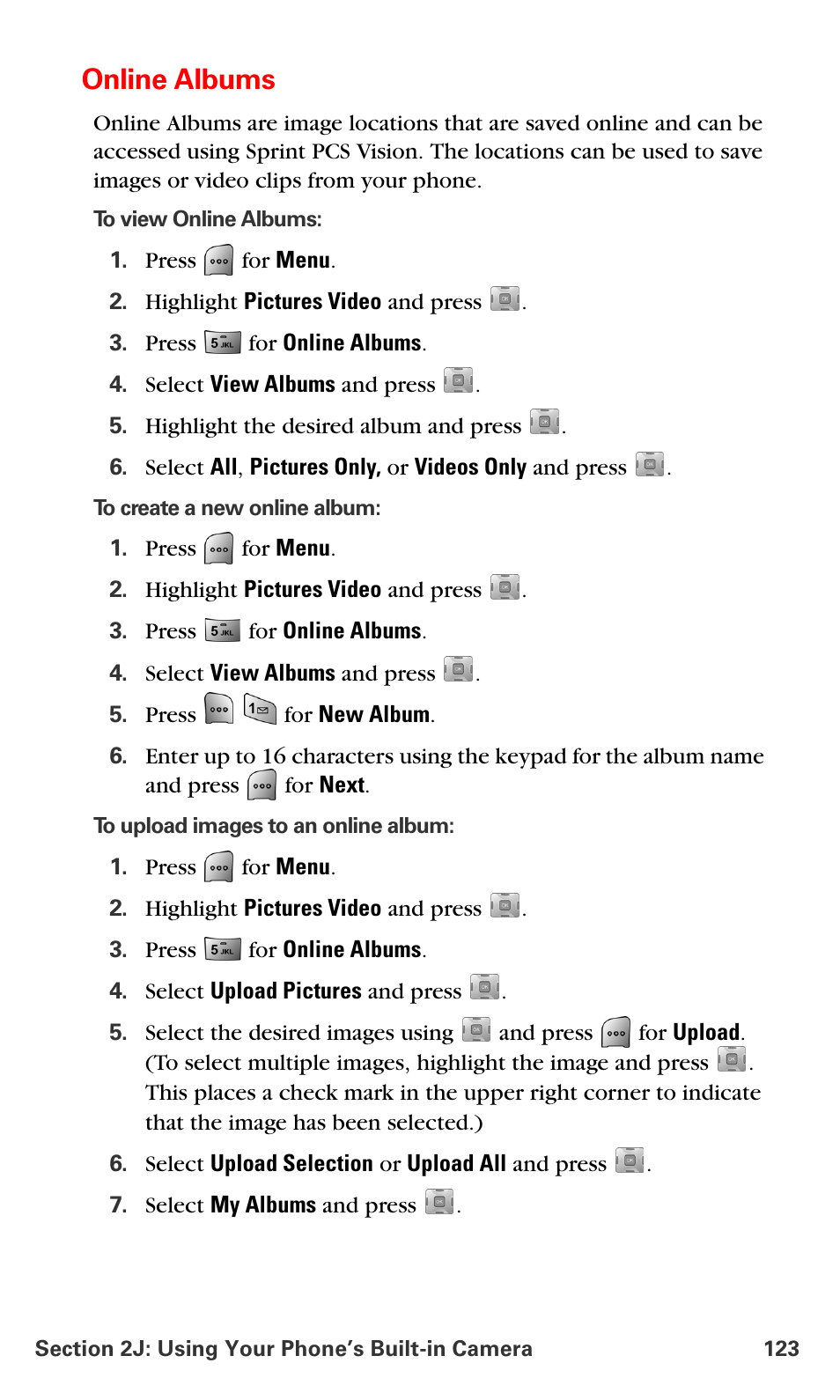 Online albums | Samsung SPH-A700BSSXAR User Manual | Page 131 / 222