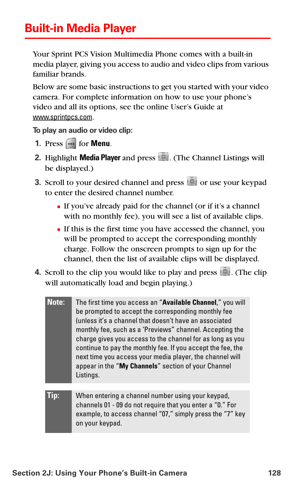 Built-in media player | Samsung SPH-A700BSSXAR User Manual | Page 136 / 222