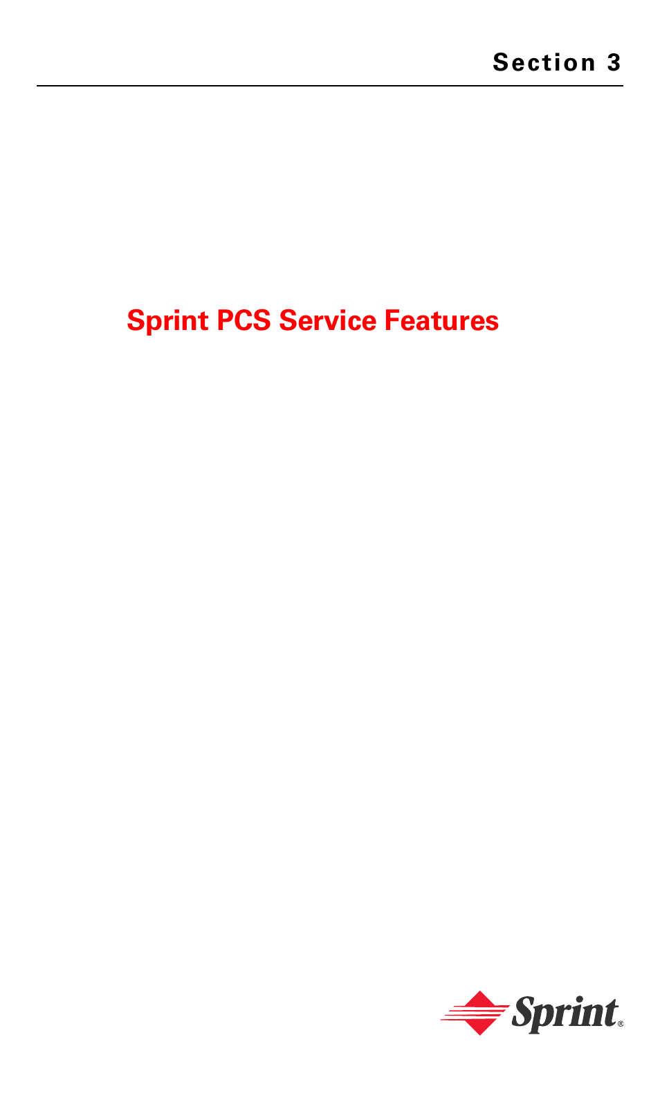 Sprint pcs service features, Section 3: sprint pcs service features | Samsung SPH-A700BSSXAR User Manual | Page 137 / 222