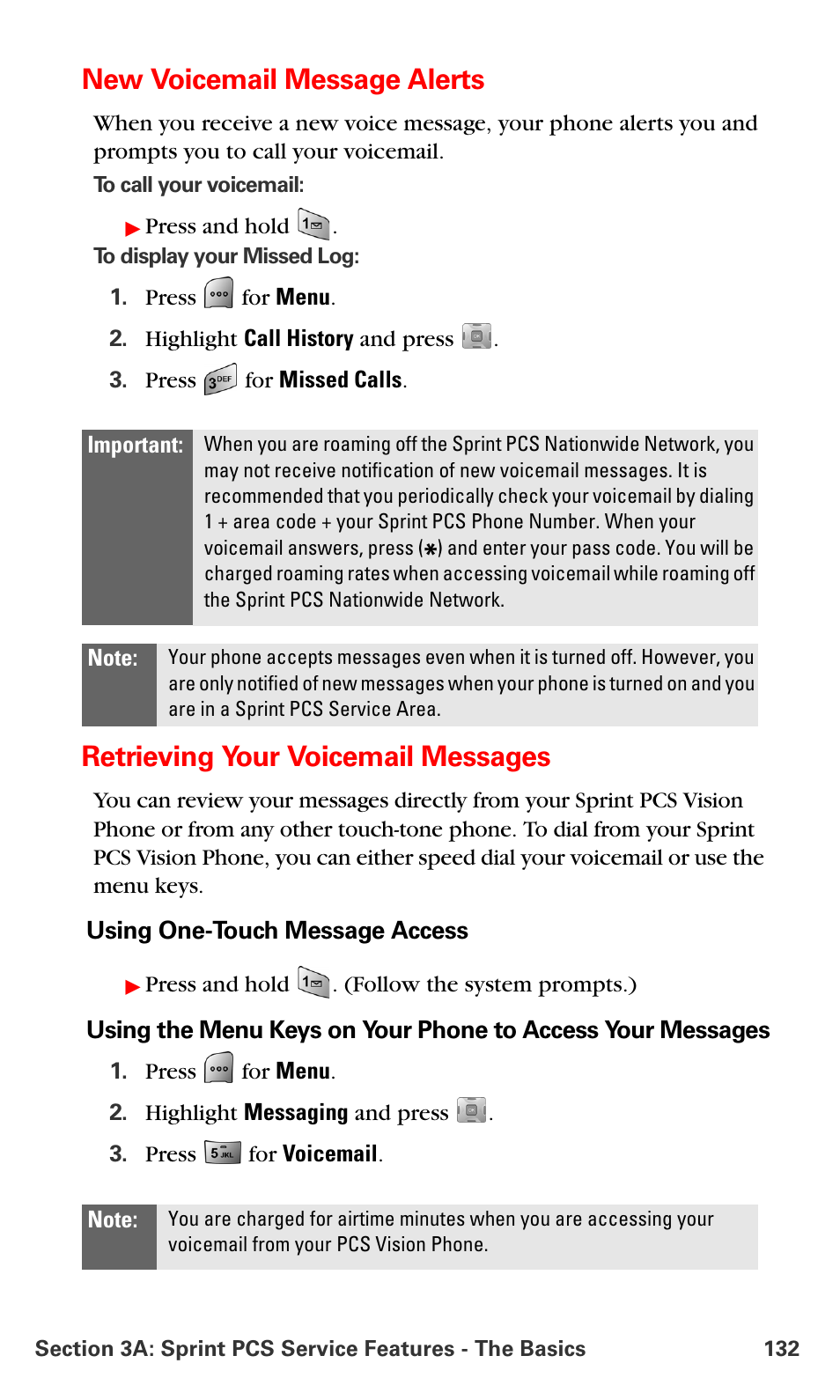 New voicemail message alerts, Retrieving your voicemail messages | Samsung SPH-A700BSSXAR User Manual | Page 140 / 222