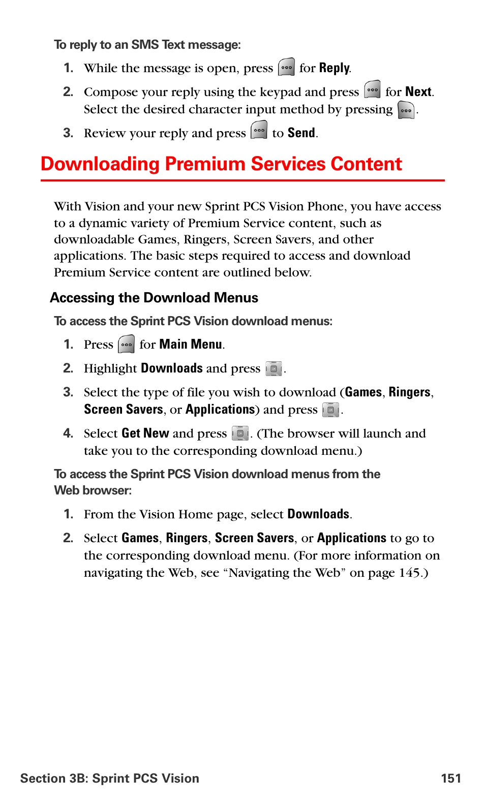 Downloading premium services content | Samsung SPH-A700BSSXAR User Manual | Page 159 / 222