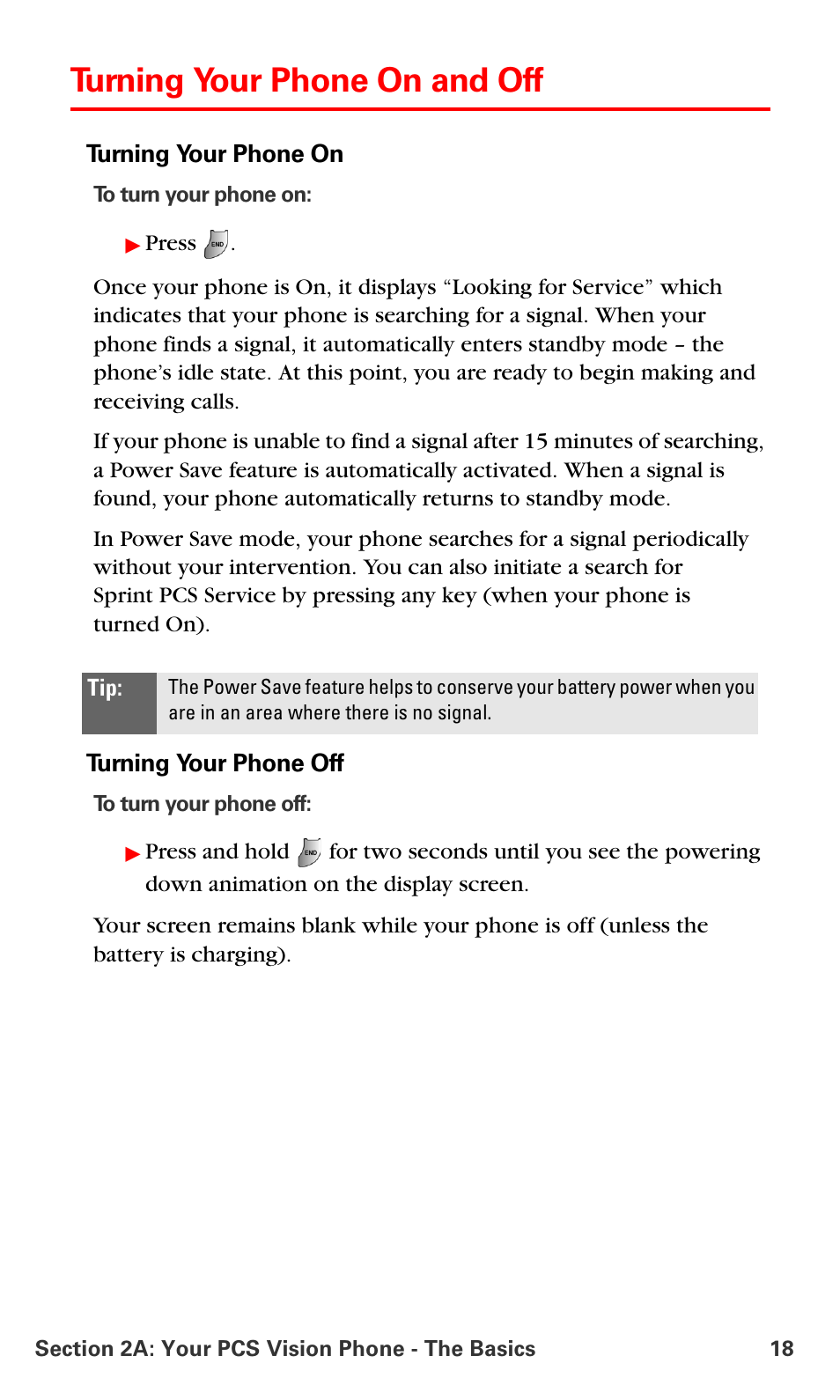 Turning your phone on and off | Samsung SPH-A700BSSXAR User Manual | Page 26 / 222