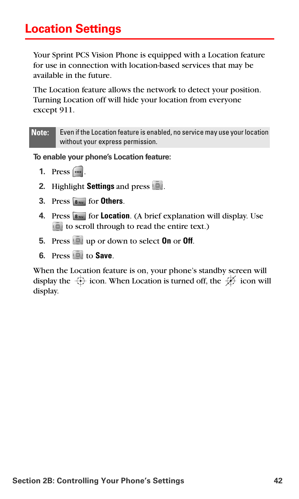 Location settings | Samsung SPH-A700BSSXAR User Manual | Page 50 / 222