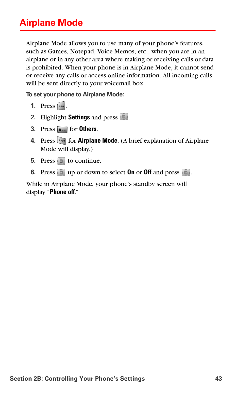 Airplane mode | Samsung SPH-A700BSSXAR User Manual | Page 51 / 222