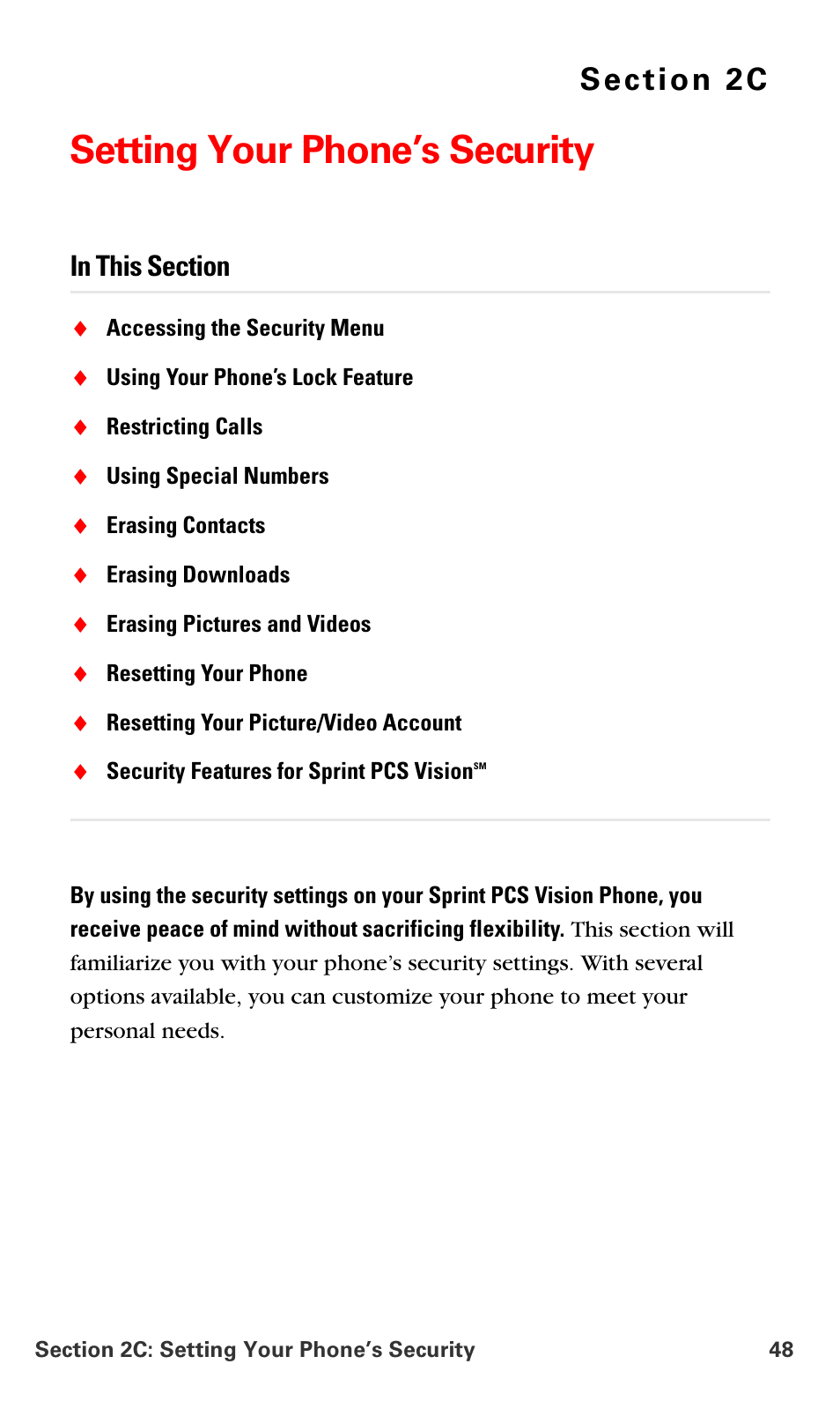 Setting your phone’s security, 2c.setting your phone’s security | Samsung SPH-A700BSSXAR User Manual | Page 56 / 222