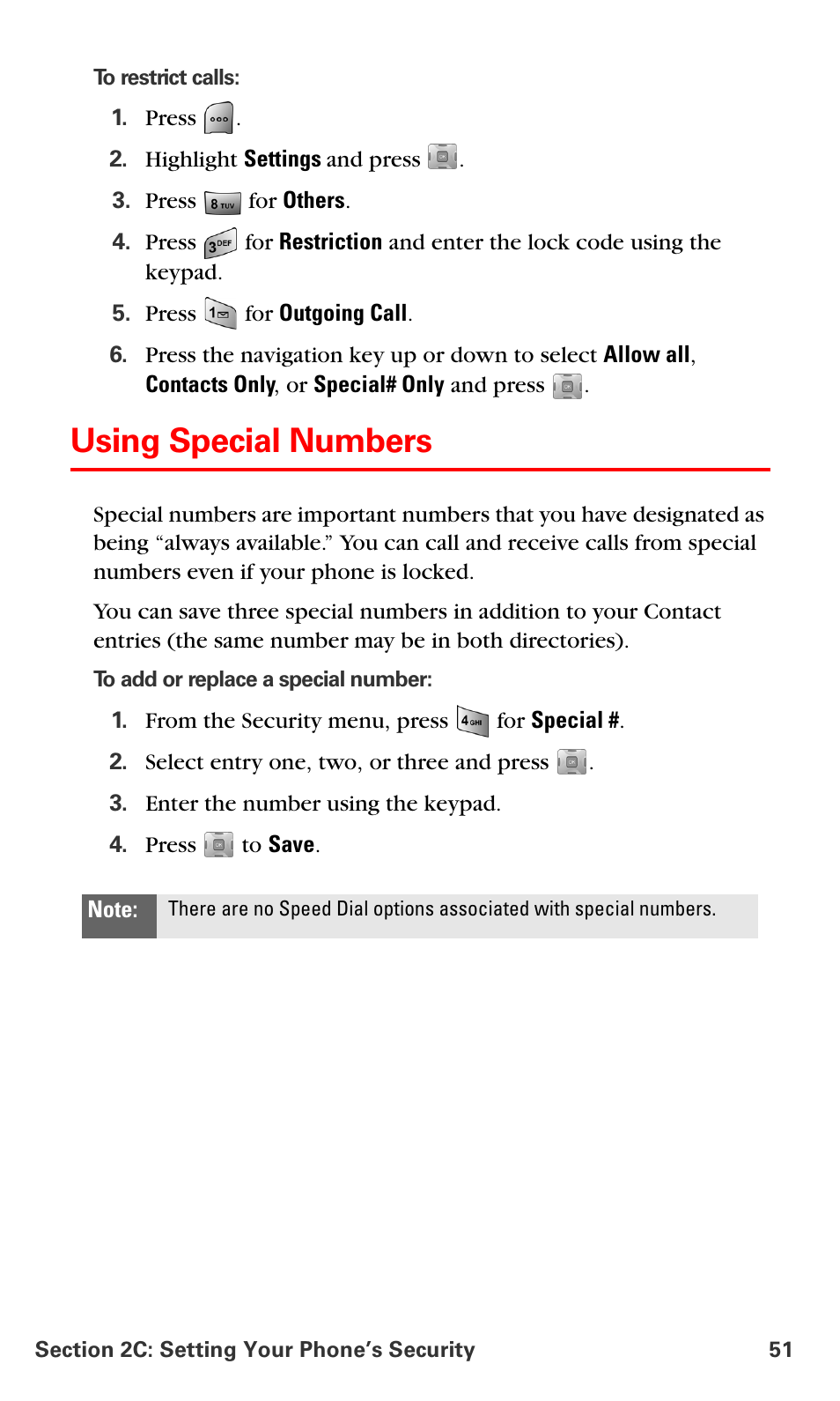 Using special numbers | Samsung SPH-A700BSSXAR User Manual | Page 59 / 222