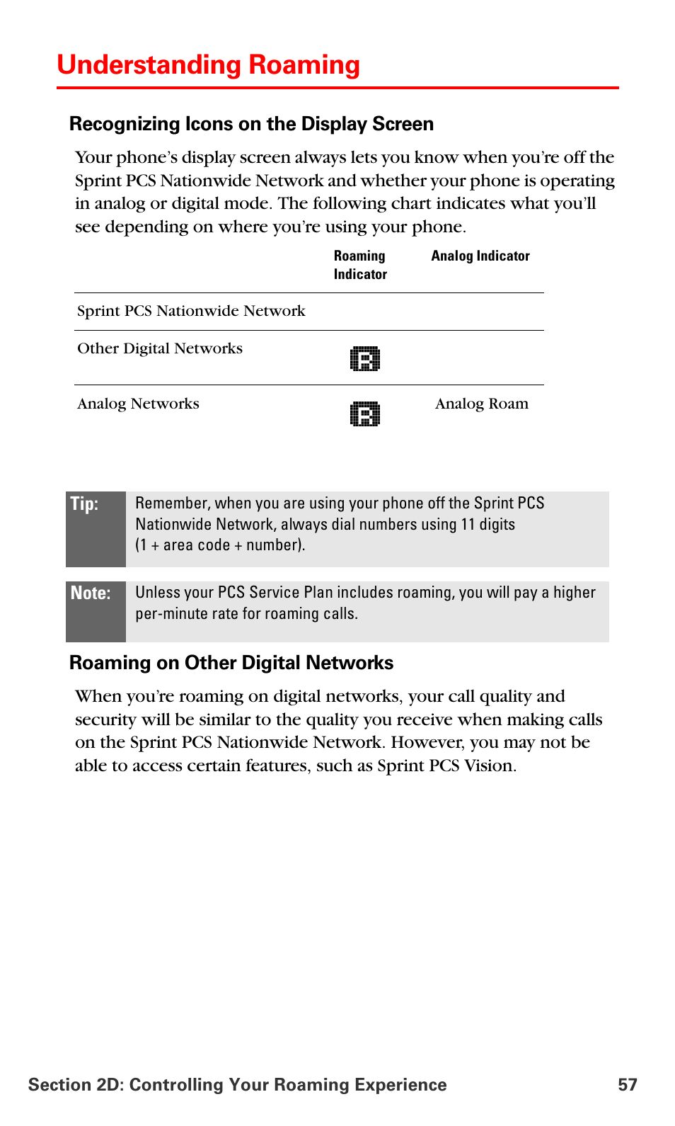 Understanding roaming | Samsung SPH-A700BSSXAR User Manual | Page 65 / 222