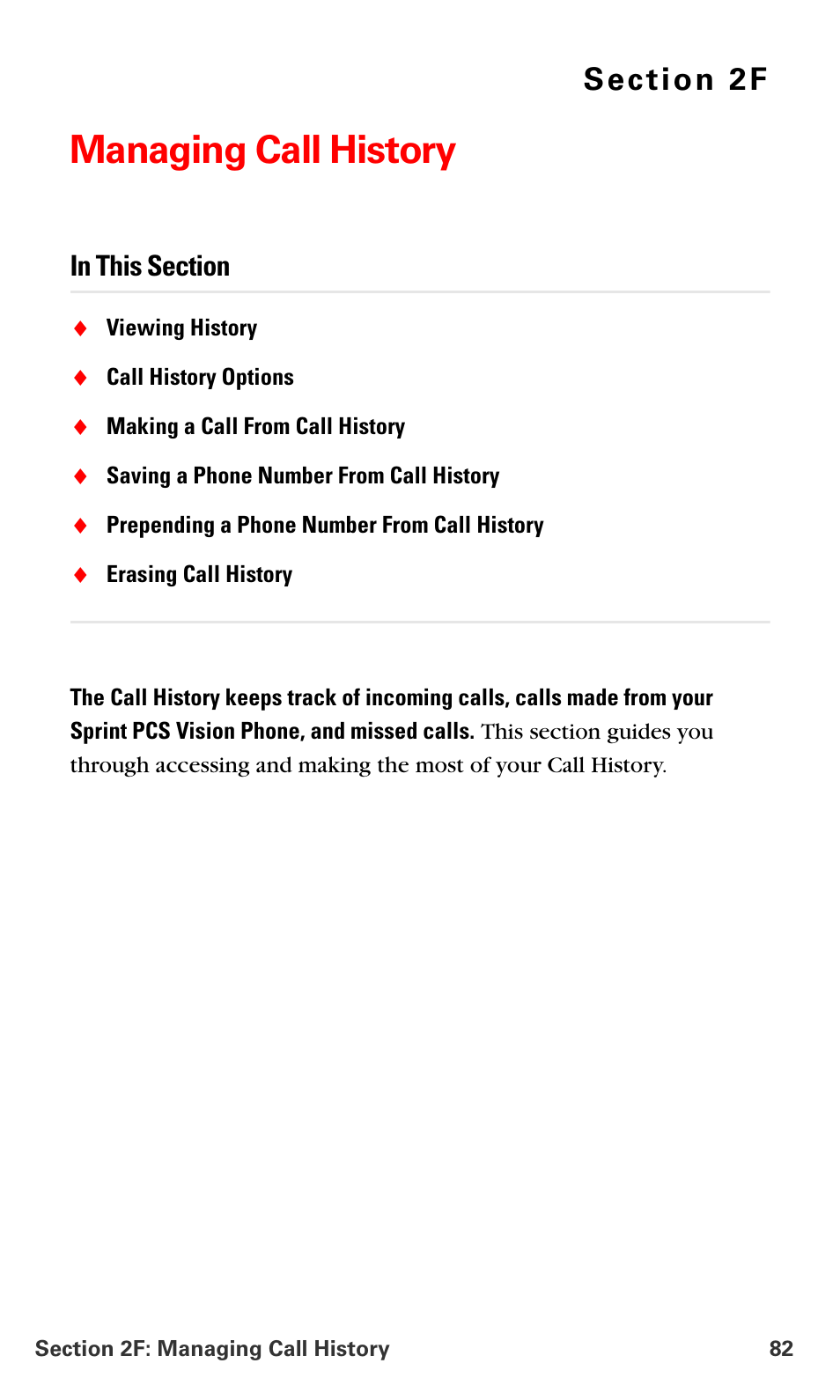 Managing call history, 2f.managing call history | Samsung SPH-A700BSSXAR User Manual | Page 90 / 222
