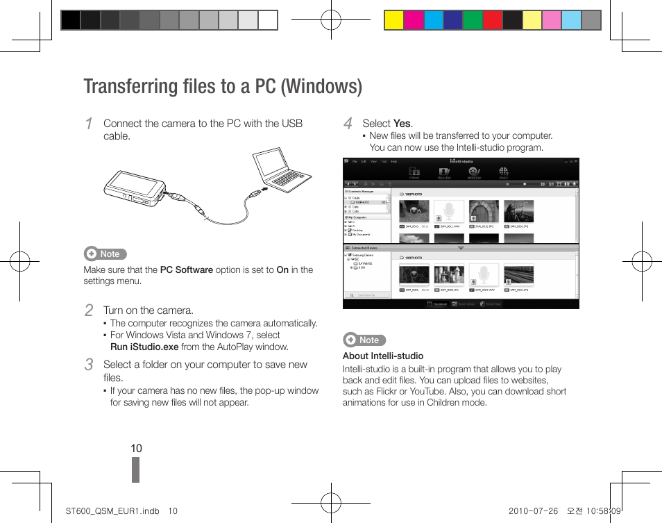 Transferring files to a pc (windows) | Samsung EC-ST600ZBPLUS User Manual | Page 10 / 72