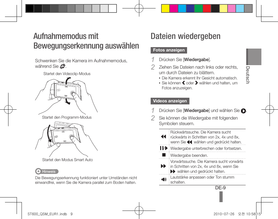 Dateien wiedergeben | Samsung EC-ST600ZBPLUS User Manual | Page 19 / 72