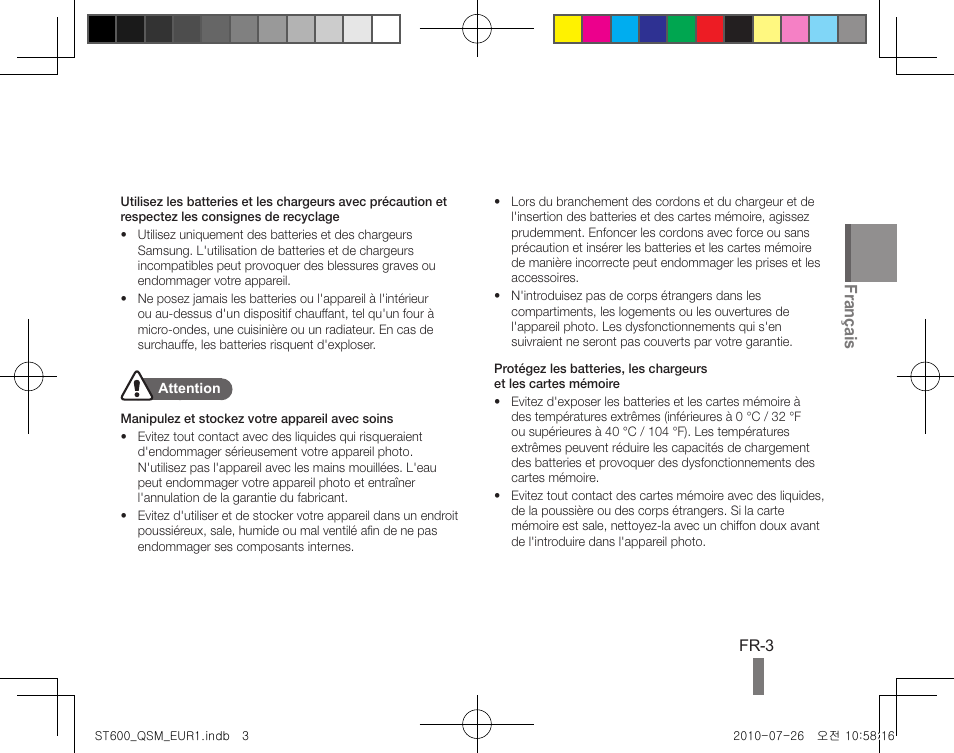 Français | Samsung EC-ST600ZBPLUS User Manual | Page 23 / 72