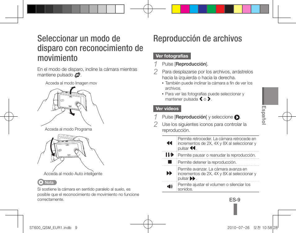 Reproducción de archivos | Samsung EC-ST600ZBPLUS User Manual | Page 39 / 72