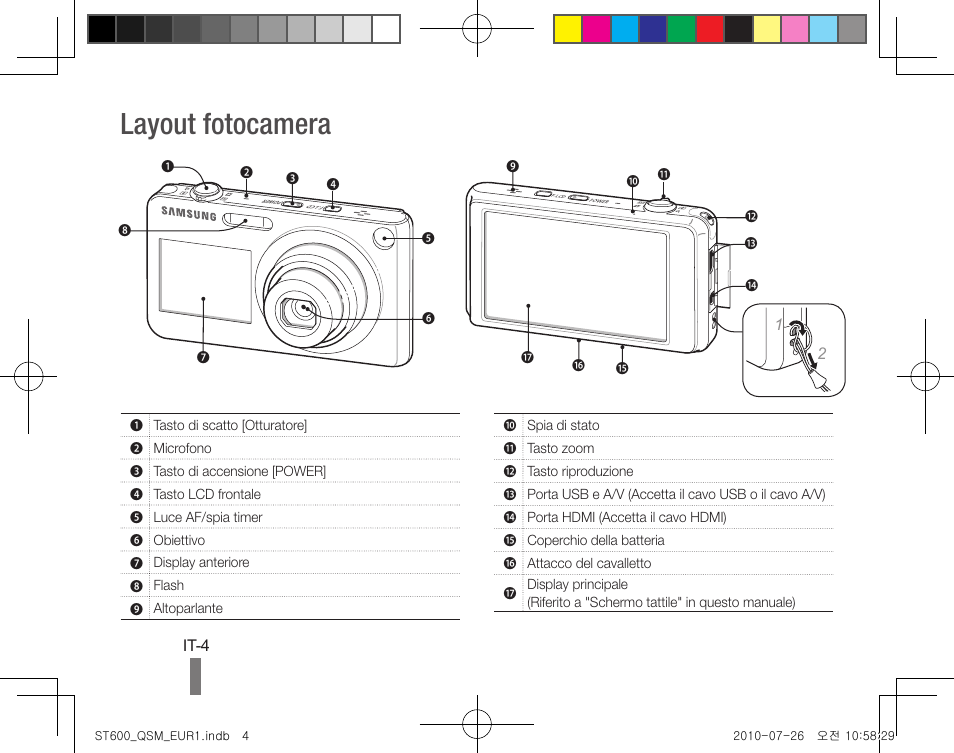 Layout fotocamera | Samsung EC-ST600ZBPLUS User Manual | Page 44 / 72