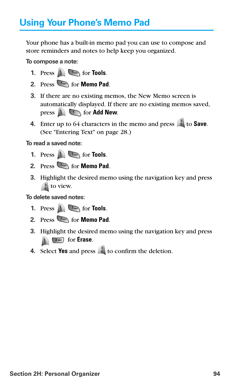 Using your phone’s memo pad | Samsung SPH-A680SSAQST User Manual | Page 102 / 196