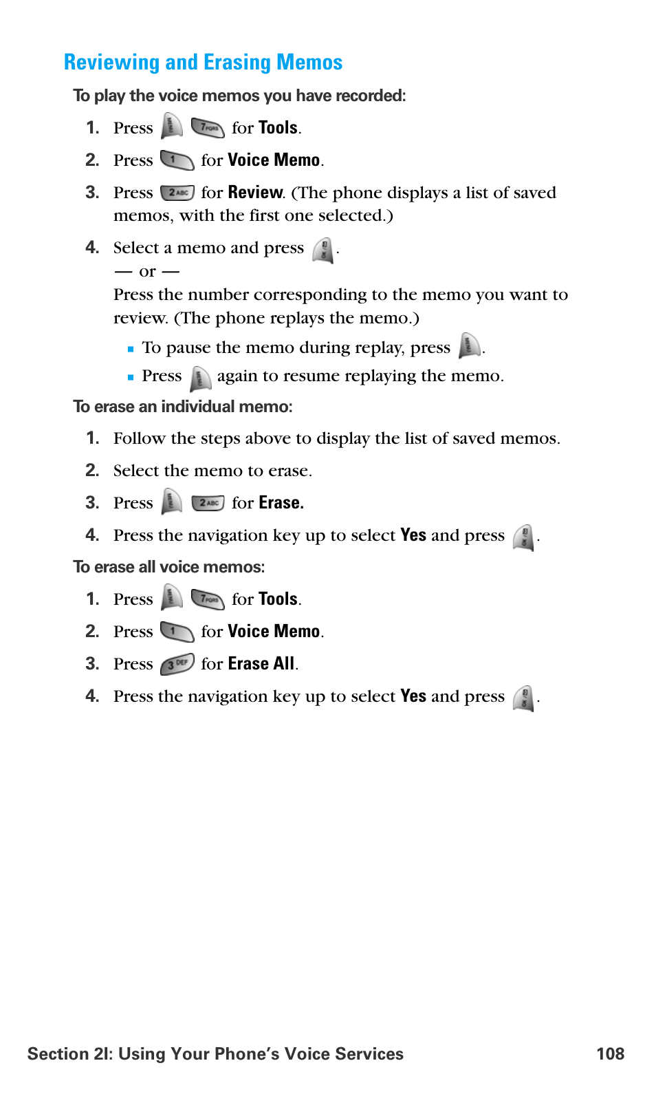 Reviewing and erasing memos | Samsung SPH-A680SSAQST User Manual | Page 116 / 196