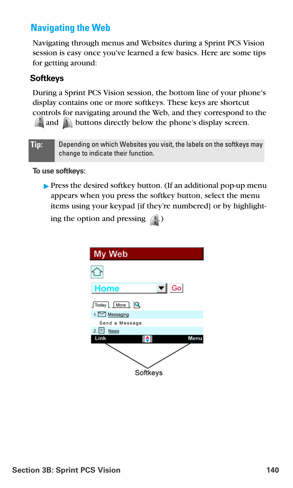 Navigating the web | Samsung SPH-A680SSAQST User Manual | Page 148 / 196
