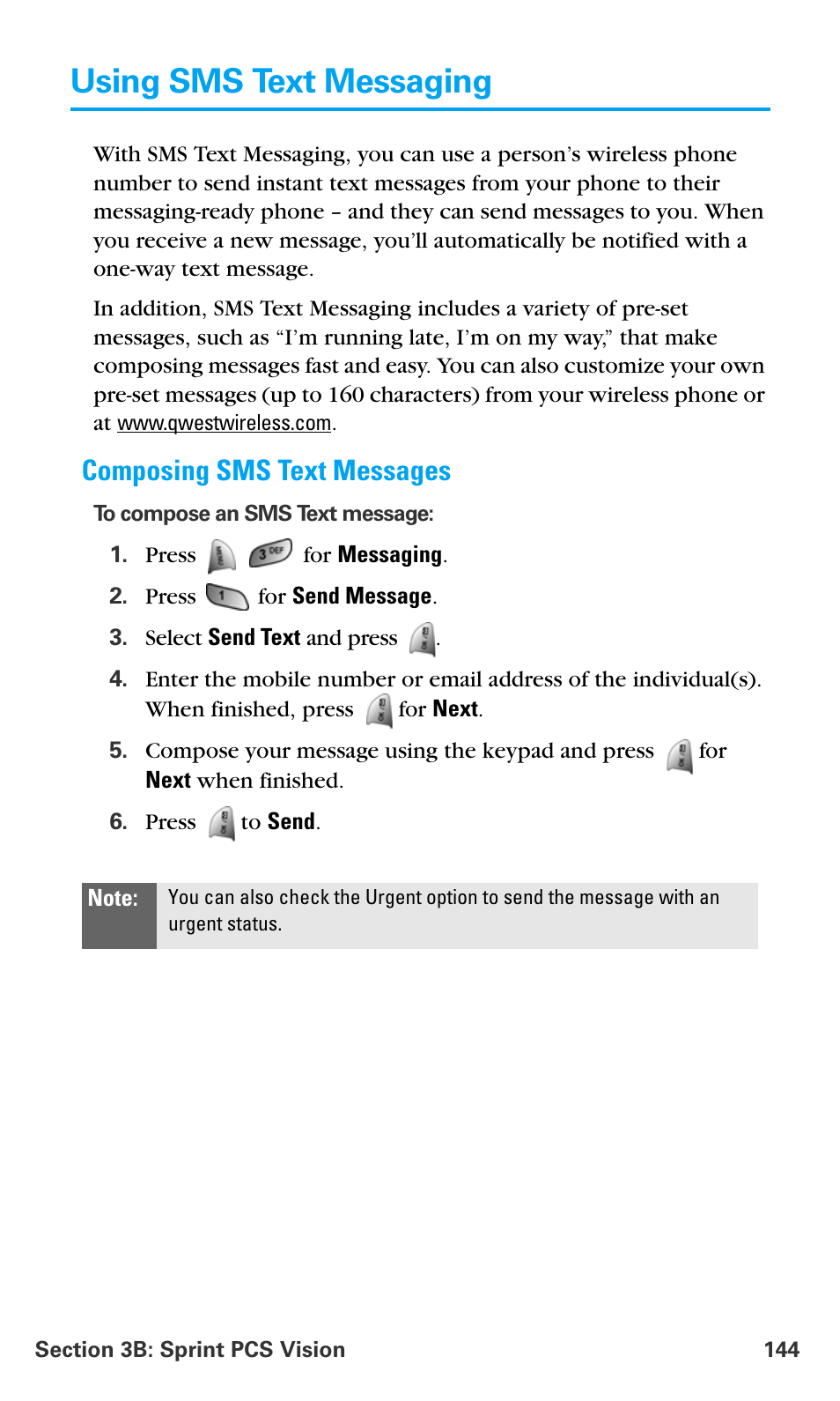 Using sms text messaging, Composing sms text messages | Samsung SPH-A680SSAQST User Manual | Page 152 / 196