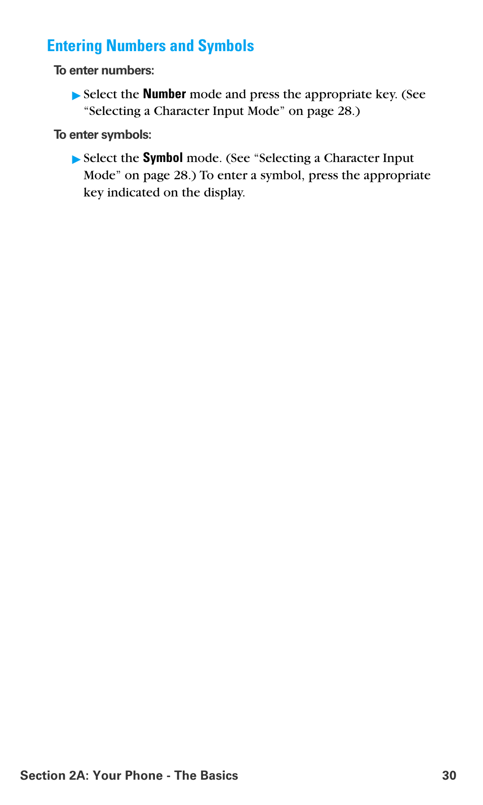 Entering numbers and symbols | Samsung SPH-A680SSAQST User Manual | Page 38 / 196