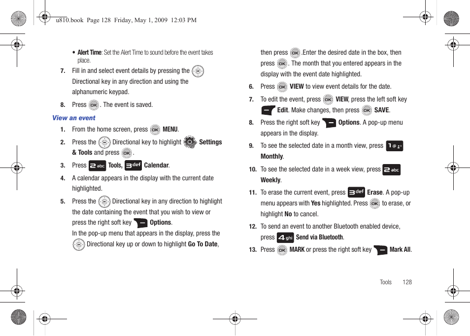 View an event | Samsung SCH-U810GNAVZW User Manual | Page 131 / 169