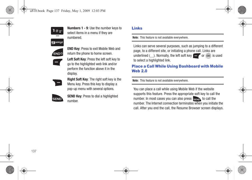 Links | Samsung SCH-U810GNAVZW User Manual | Page 140 / 169