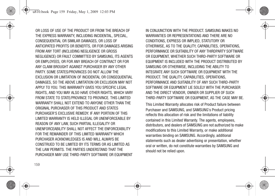 Samsung SCH-U810GNAVZW User Manual | Page 162 / 169