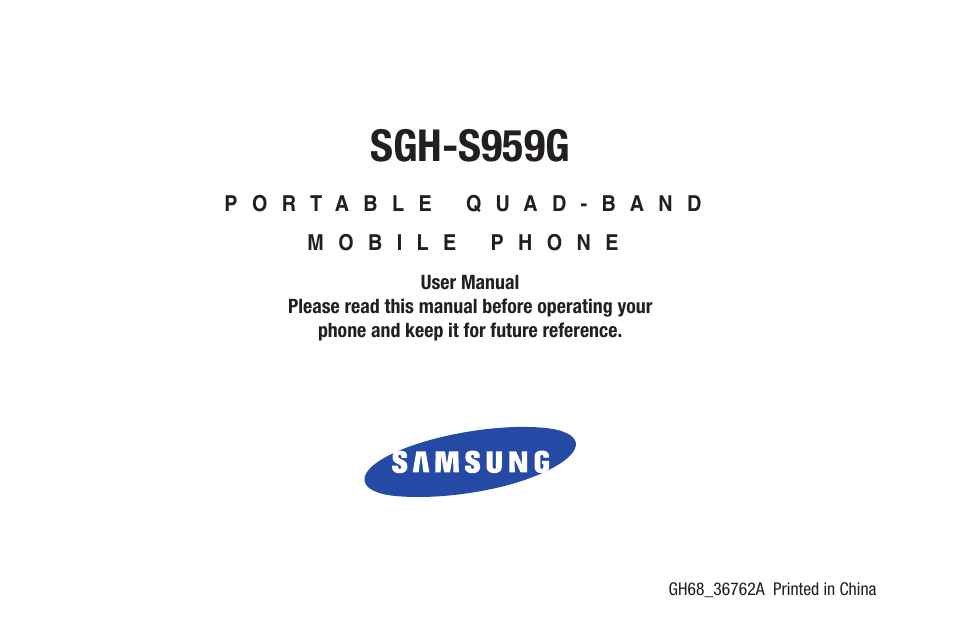 Samsung SGH-S959ZKATFN User Manual | 217 pages