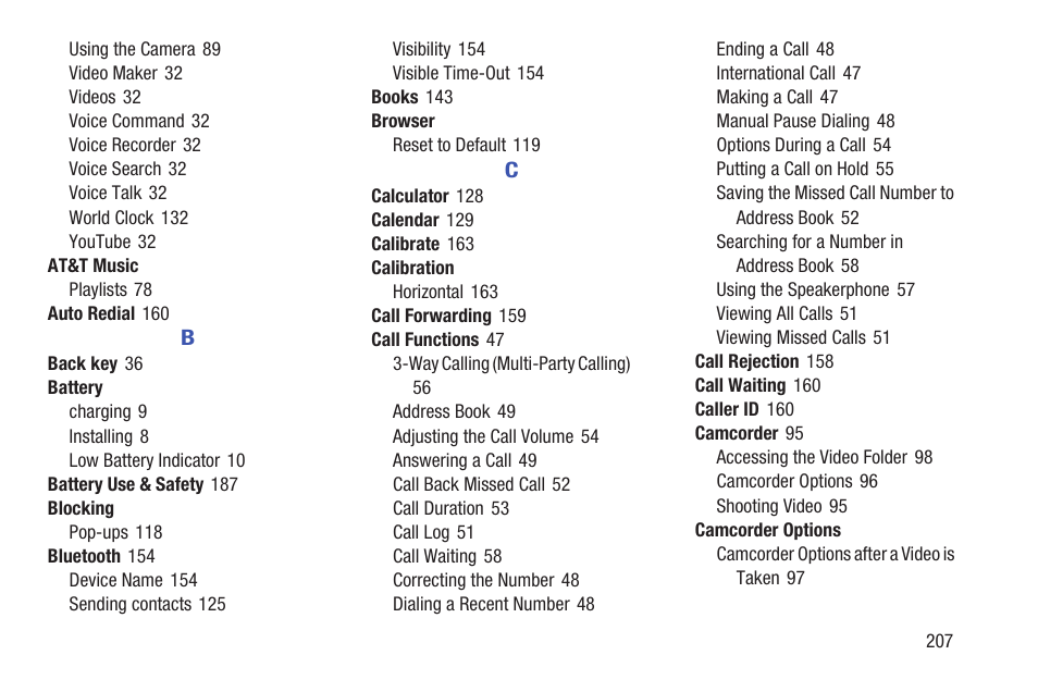 Samsung SGH-S959ZKATFN User Manual | Page 211 / 217