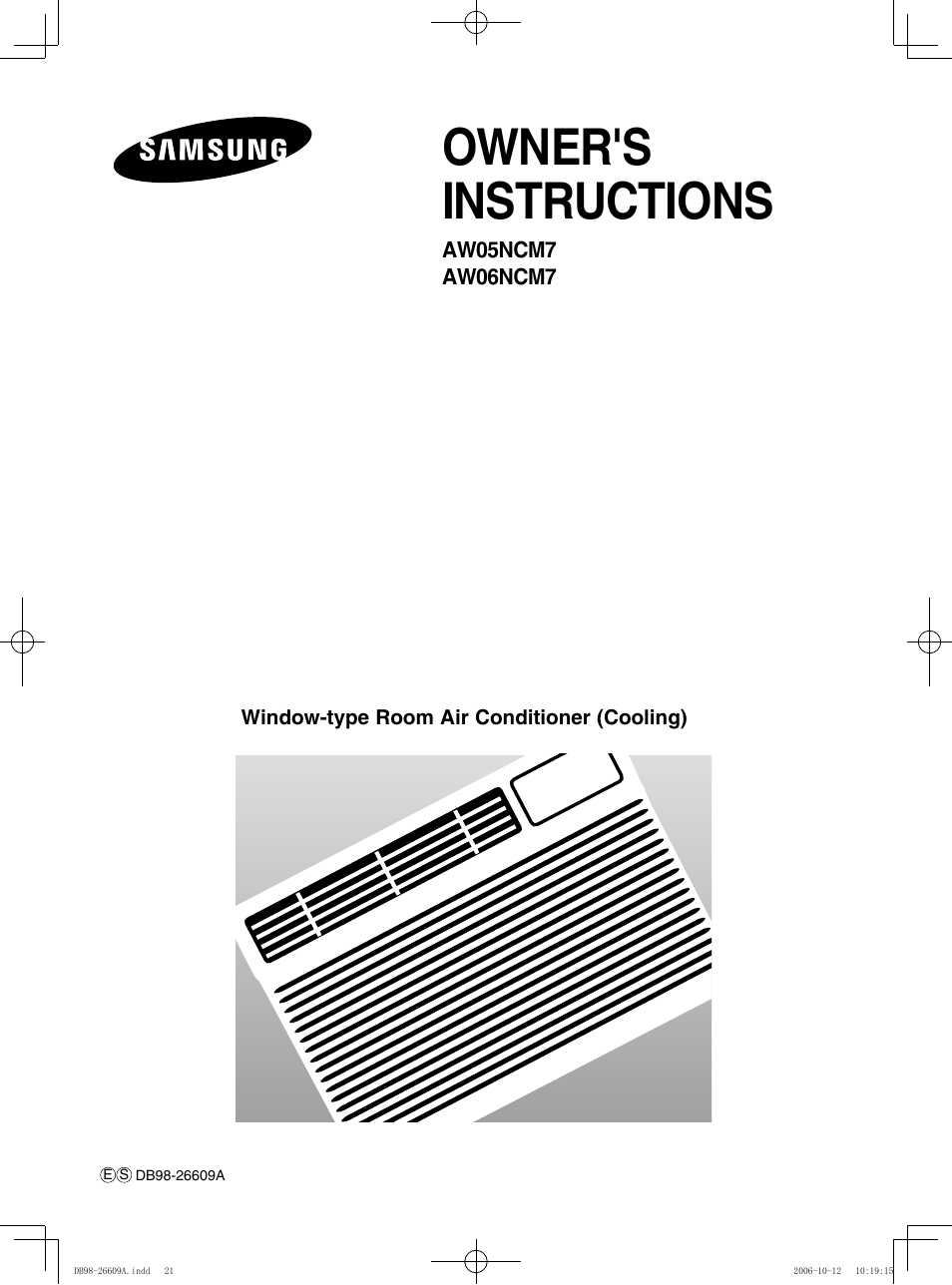 Samsung AW05NCM8XAA User Manual | 20 pages