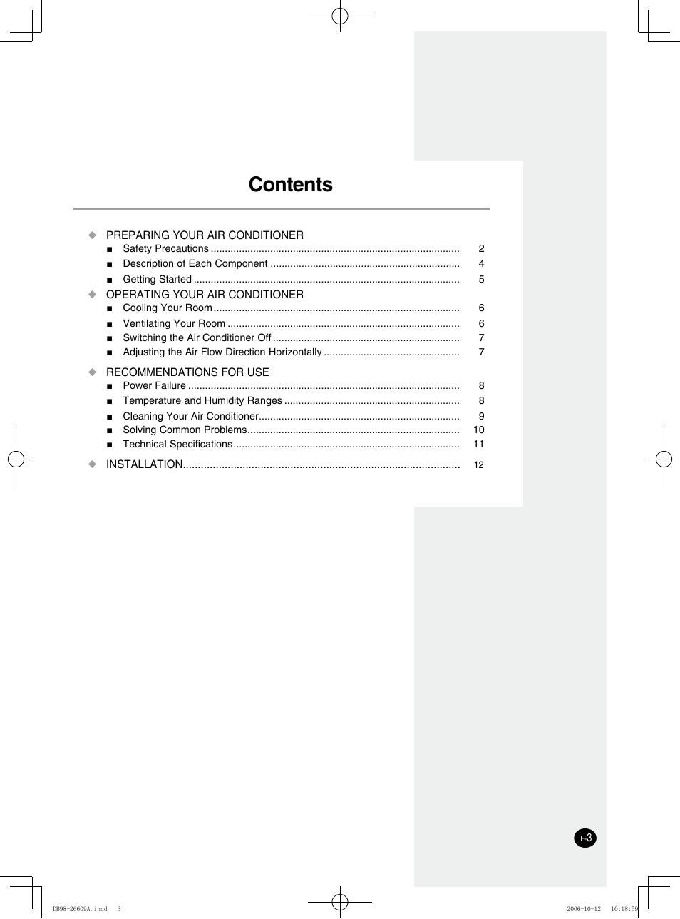 Samsung AW05NCM8XAA User Manual | Page 3 / 20