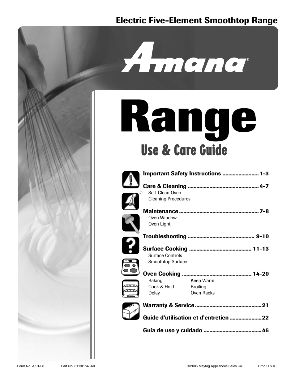 Amana AER5722CAS User Manual | 72 pages