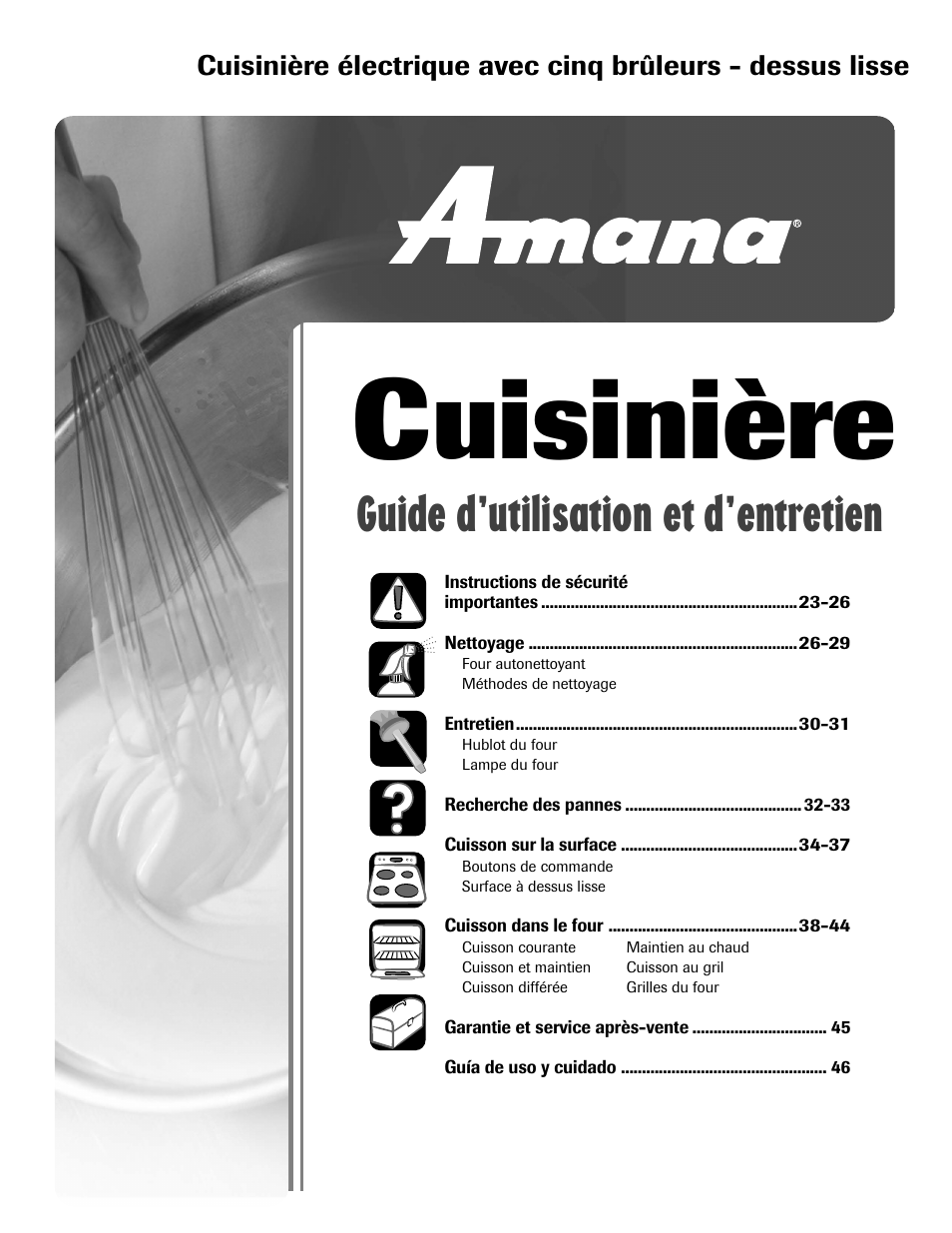 Cuisinière, Guide d’utilisation et d’entretien | Amana AER5722CAS User Manual | Page 23 / 72