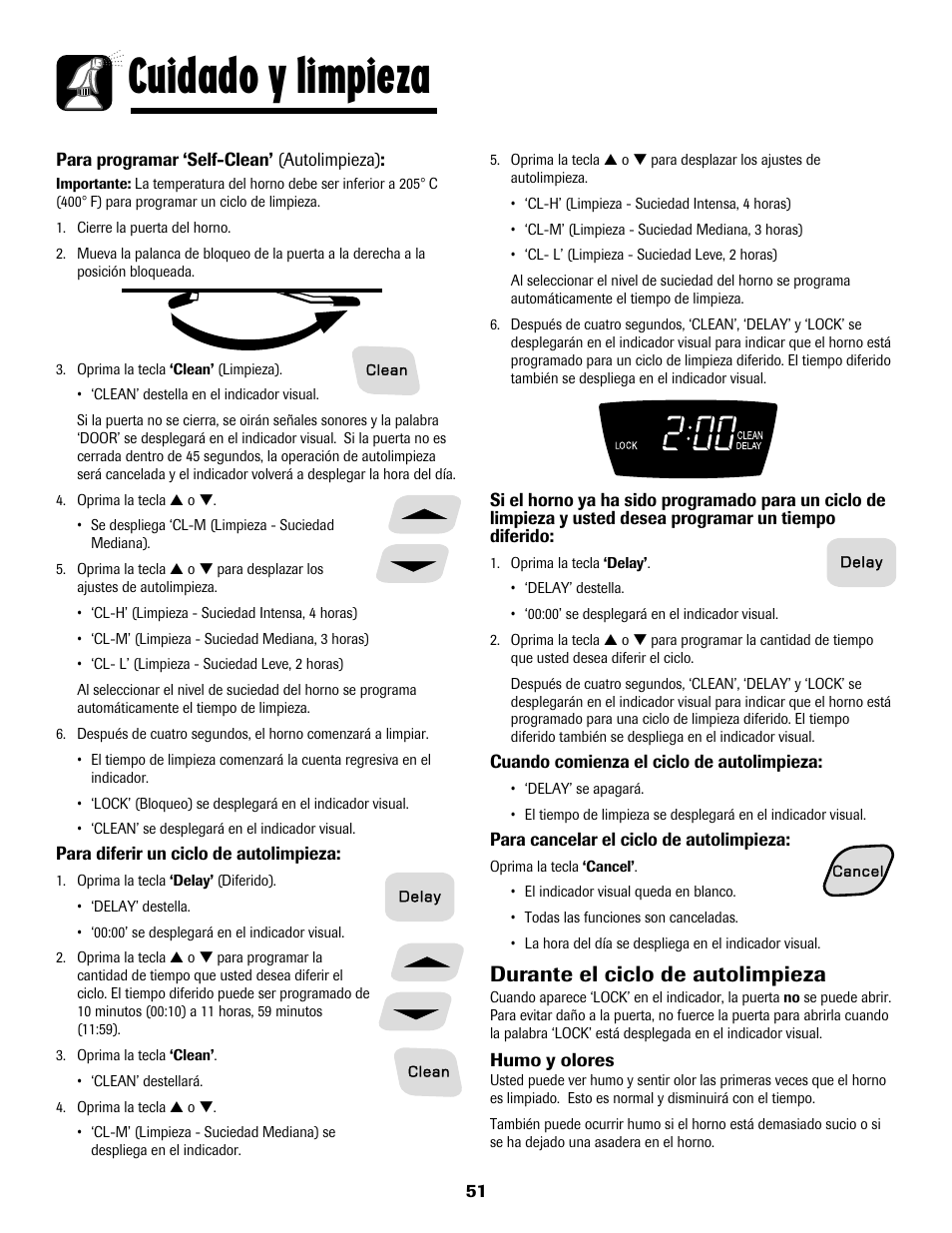 Cuidado y limpieza, Attention, Durante el ciclo de autolimpieza | Amana AER5722CAS User Manual | Page 52 / 72