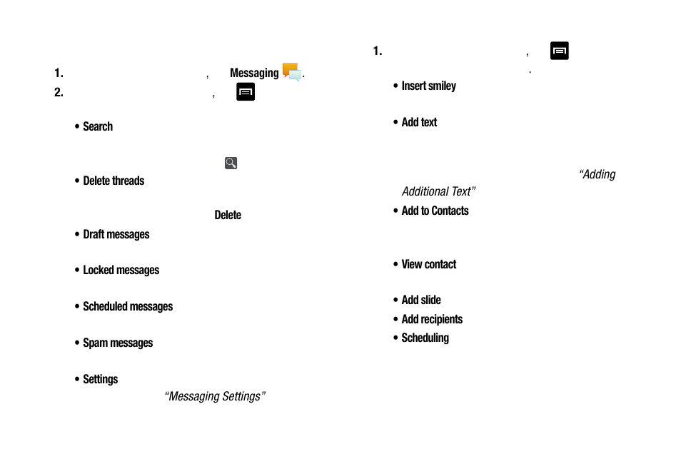 Message options | Samsung SM-C105AZWAATT User Manual | Page 102 / 283