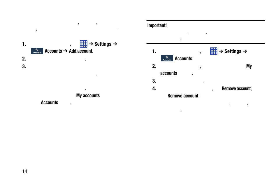 Add account | Samsung SM-C105AZWAATT User Manual | Page 156 / 283