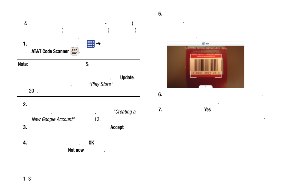 At&t code scanner | Samsung SM-C105AZWAATT User Manual | Page 190 / 283