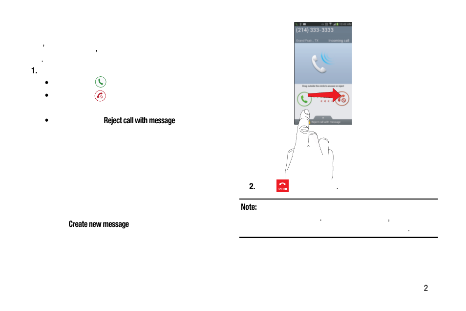 Answering a call | Samsung SM-C105AZWAATT User Manual | Page 59 / 283