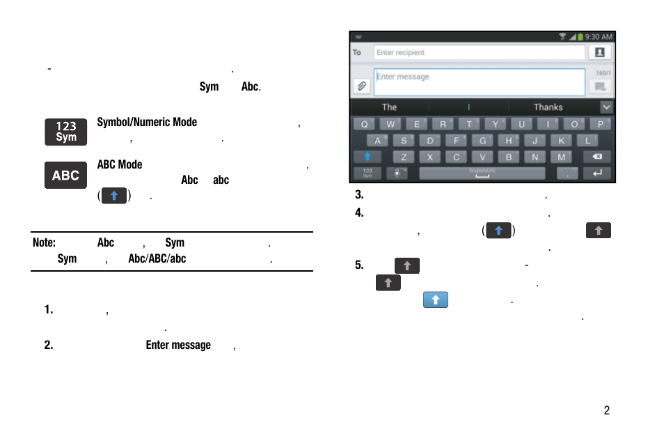 Changing the text input mode - keypad, Using abc mode | Samsung SM-C105AZWAATT User Manual | Page 69 / 283