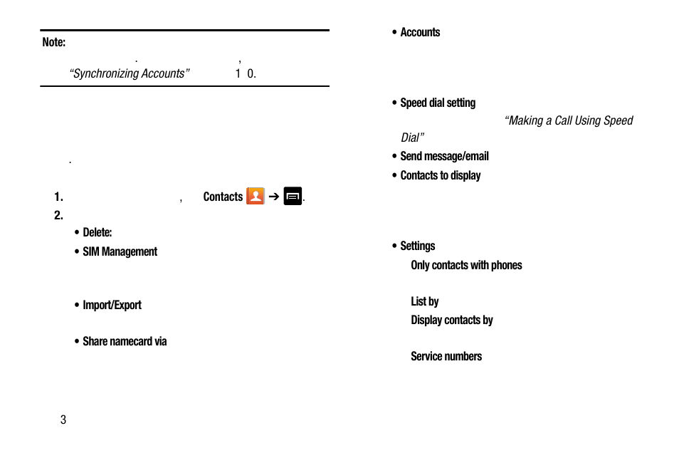 Address book options | Samsung SM-C105AZWAATT User Manual | Page 80 / 283