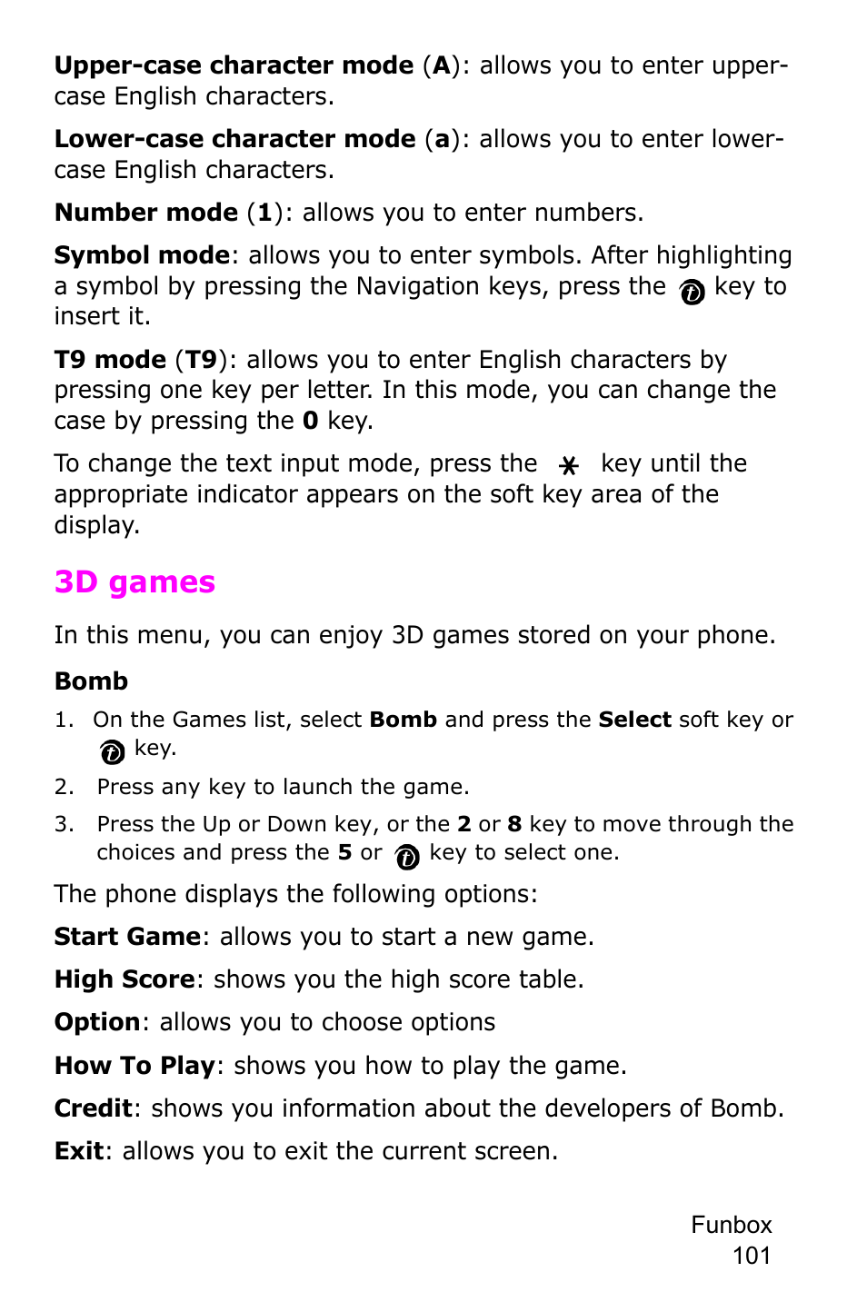 3d games | Samsung SGH-P735MSATMB User Manual | Page 102 / 193