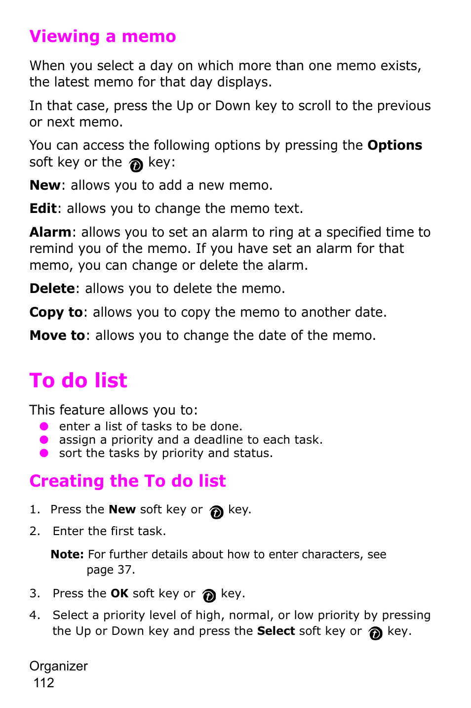 To do list, Creating the to do list | Samsung SGH-P735MSATMB User Manual | Page 113 / 193