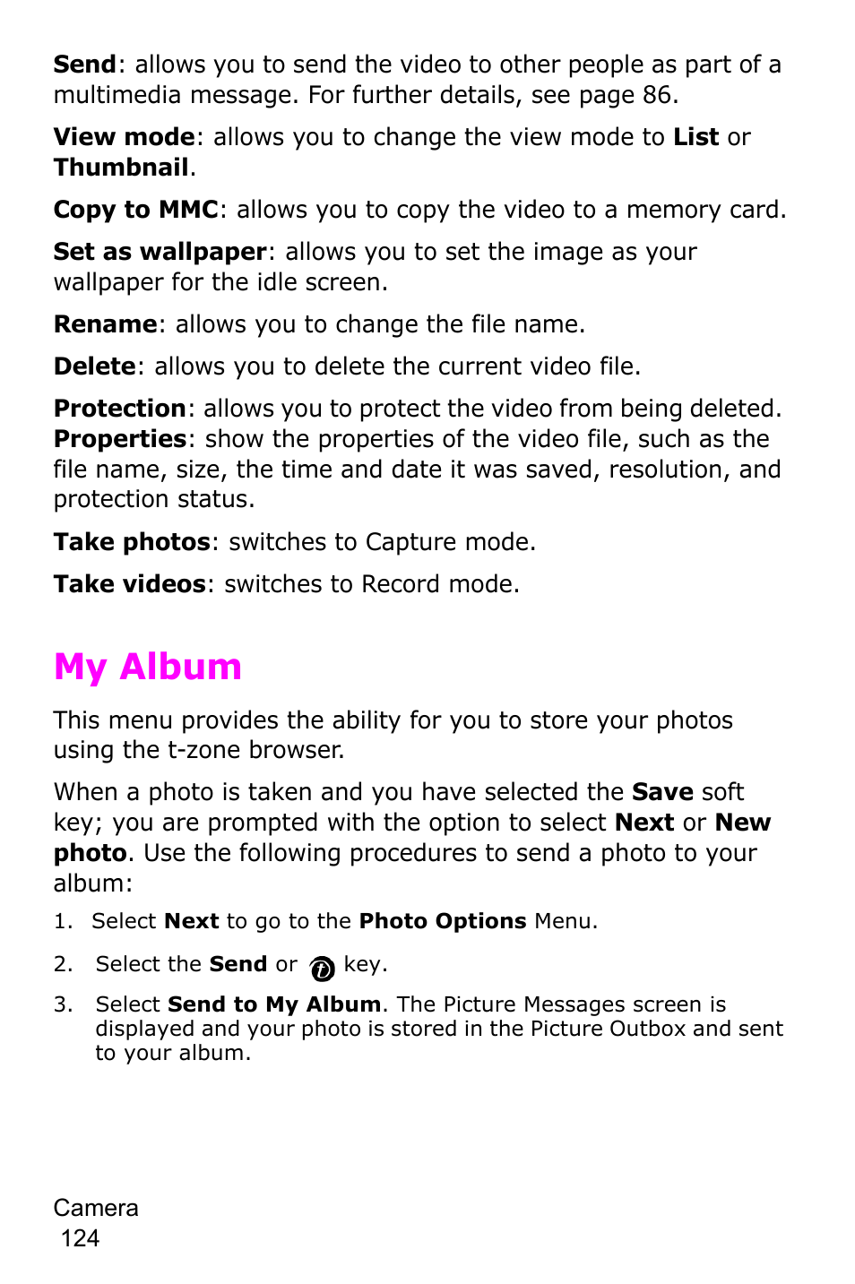 My album | Samsung SGH-P735MSATMB User Manual | Page 125 / 193