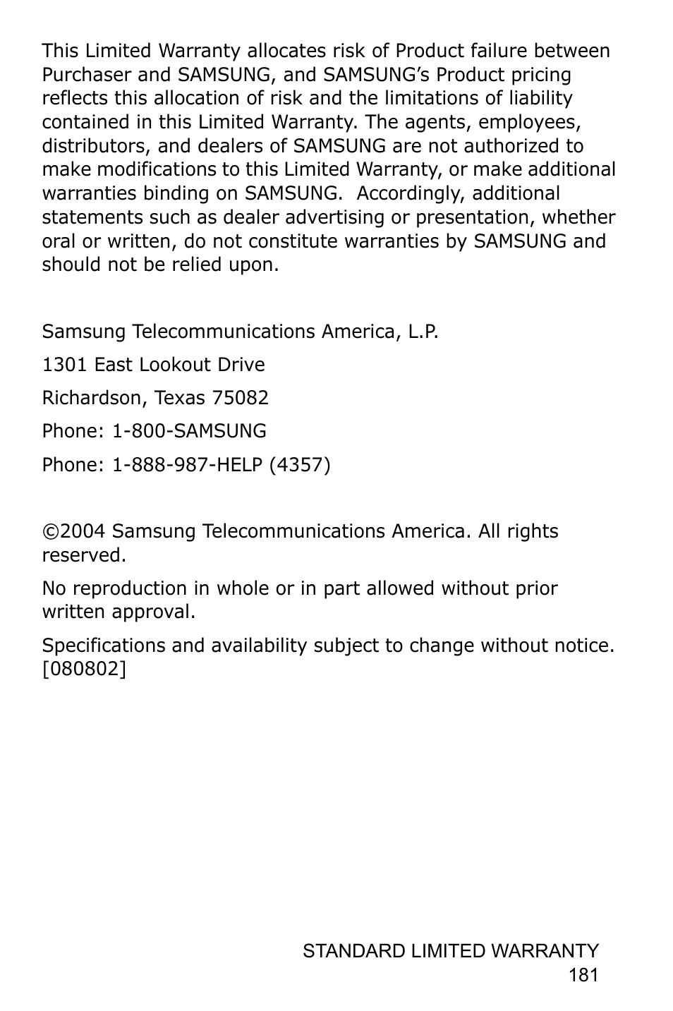 Samsung SGH-P735MSATMB User Manual | Page 182 / 193