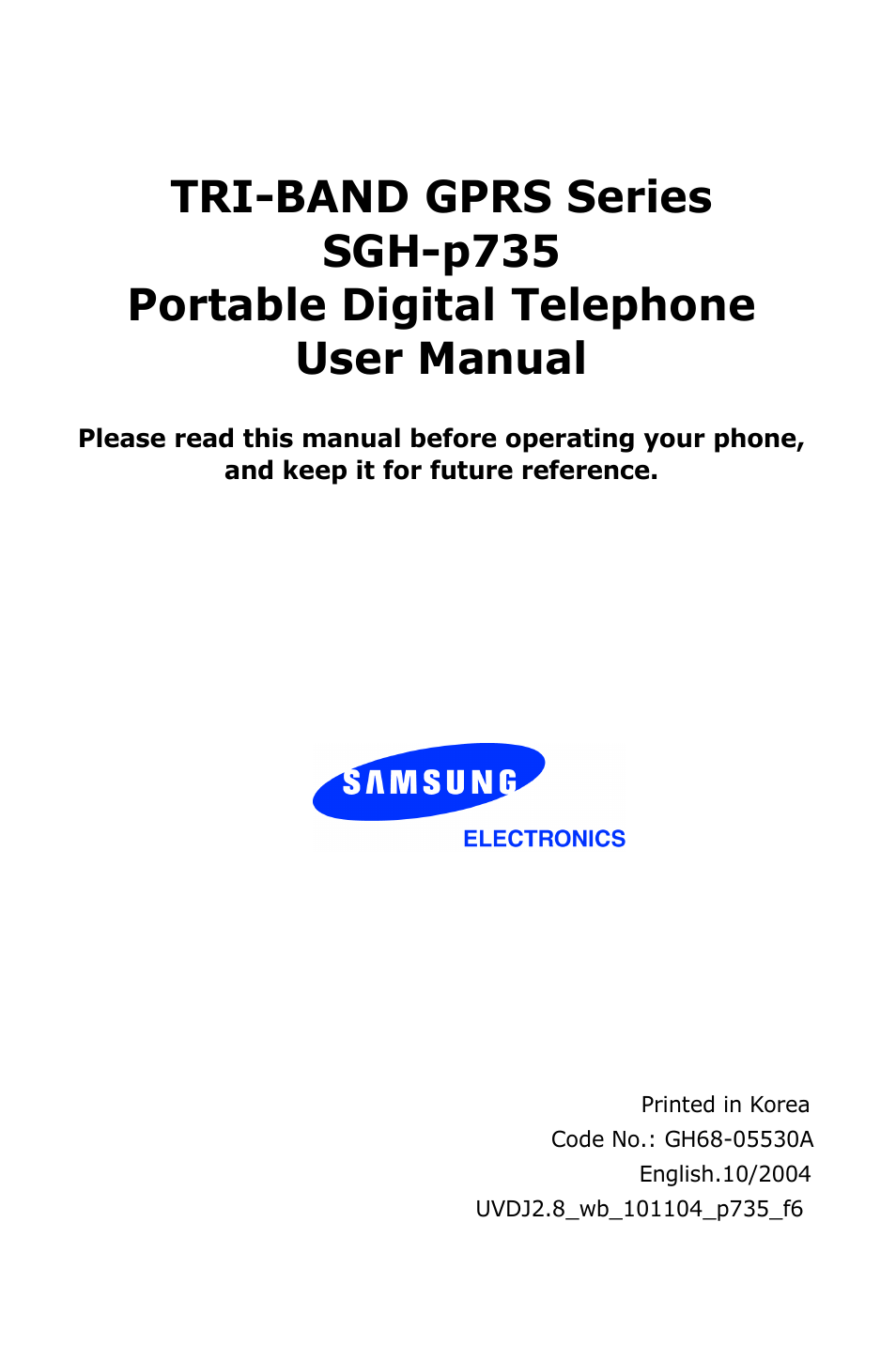 Samsung SGH-P735MSATMB User Manual | Page 2 / 193