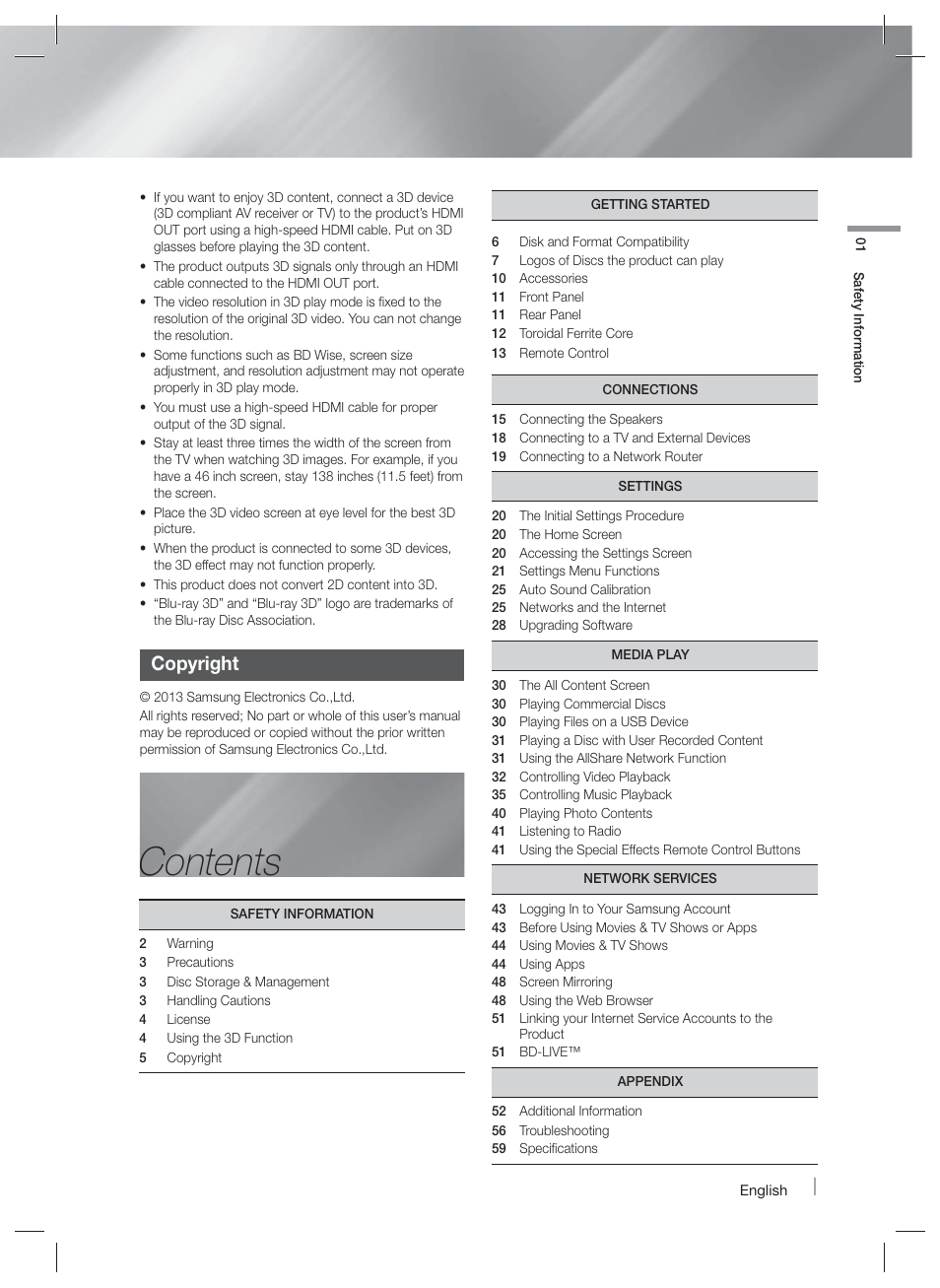 Samsung HT-F9730W-ZA User Manual | Page 5 / 61