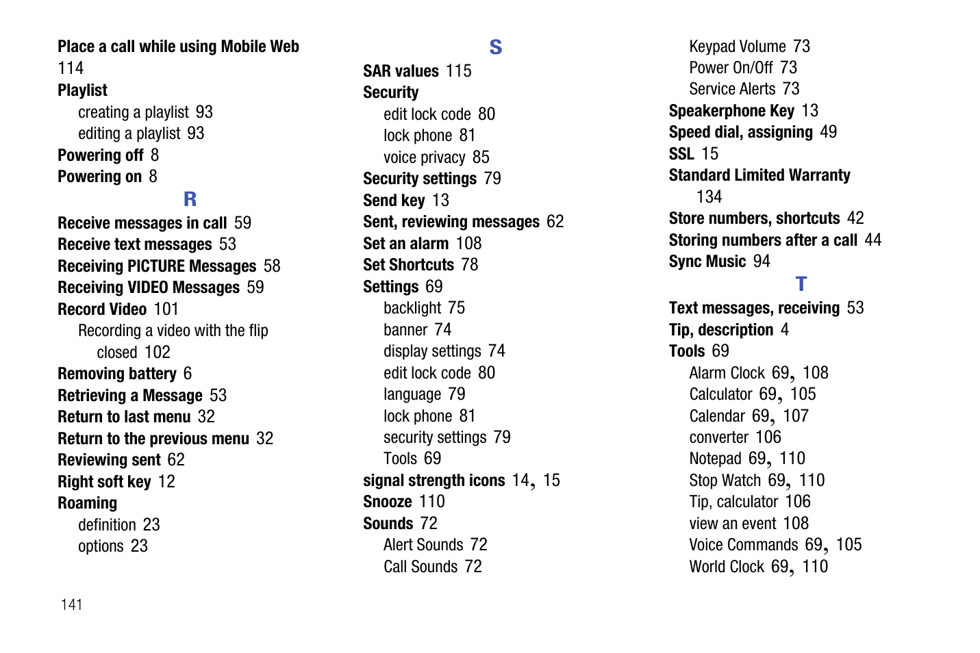 Samsung SCH-U550ZNAVZW User Manual | Page 144 / 145