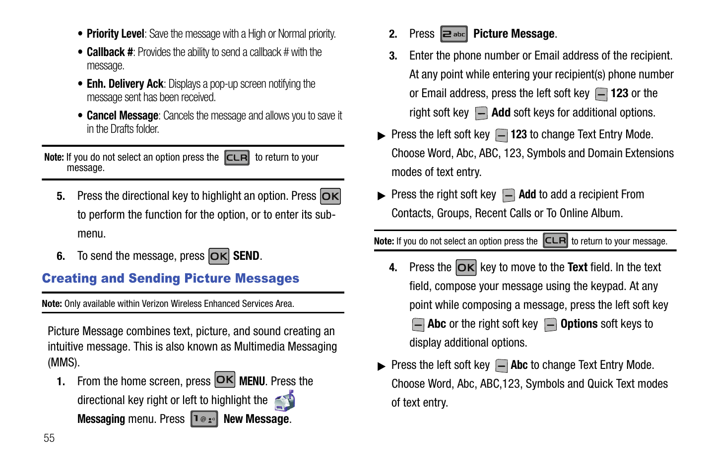 Creating and sending picture messages, For more | Samsung SCH-U550ZNAVZW User Manual | Page 58 / 145