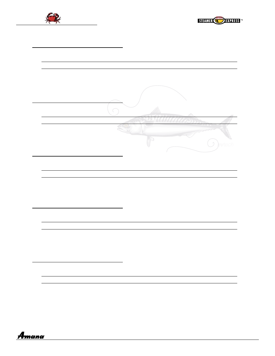 Seafood | Amana ASE7000 User Manual | Page 10 / 22